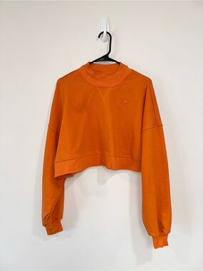 Gymshark 🦈 Women's Bright Orange Cropped Crewneck